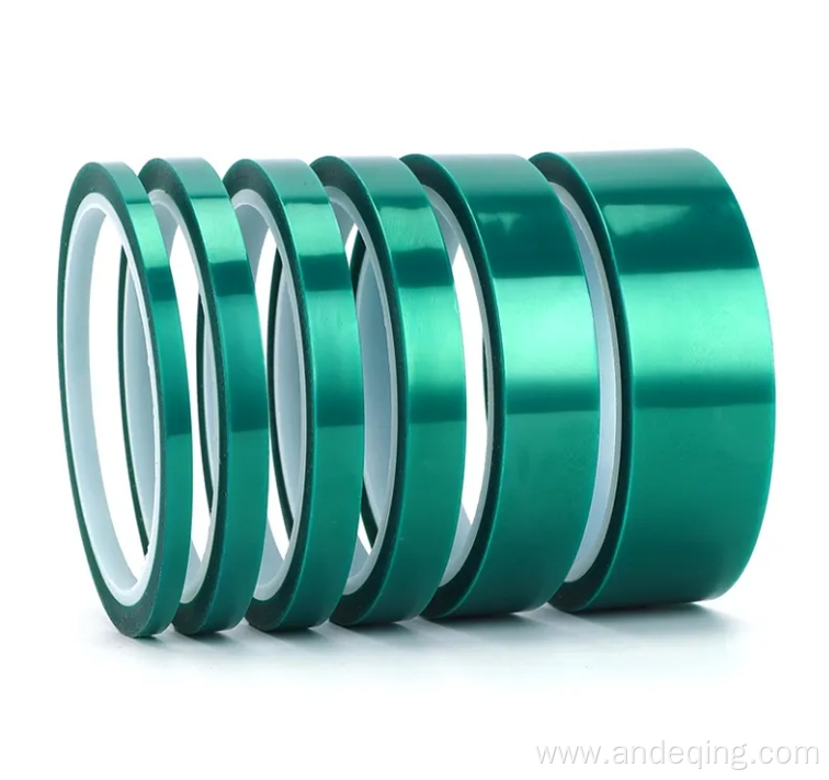 Powder Coating Silicone Adhesive Green PET Polyester tape