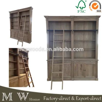 french country bookcase, oak wooden french bookcase, french bookcase