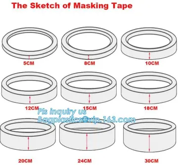 Customized Masking Tape High Quality Heat Resistant Tape, 80 Degrees Heat Resistant Automotive Adhesive Masking Tape, Multi Colo
