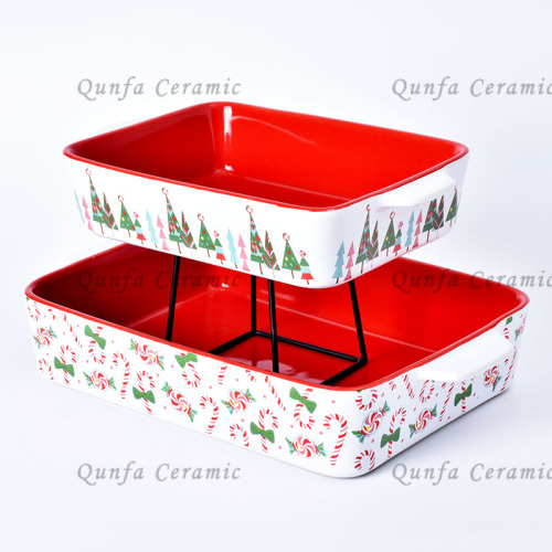 Conjunto de 4 Rect Bakers para Navidad