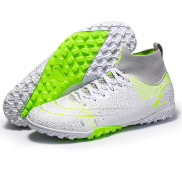 Men's High-Top Rubber Stud Training Soccer Shoes for Football
