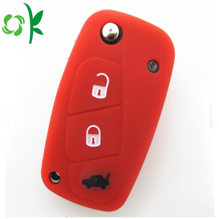 Fahion Silicone Fiat 3 Button Flip Key Cover/Shell