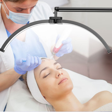 Verstellbare Helligkeit halbe Mondtischlampe für Maniküre und Wimpernerweiterung