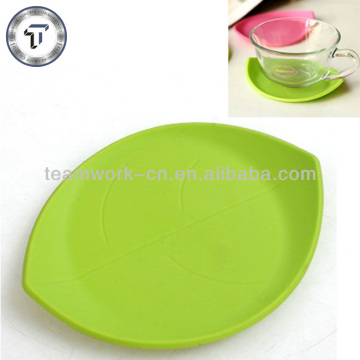 leaf plastic coaster