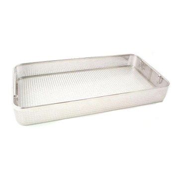 Perforated Base Wire Storage Basket with Side Access - Industrial Shelving Solution