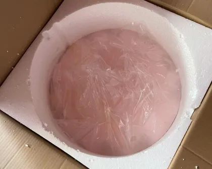 Onyx Table Tops: Round Marble Onyx Plinth and Pink Onyx Coffee Table