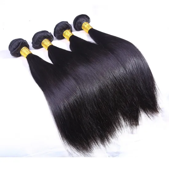 Cuticle Aligned Keratin Straightening Wet And Wavy Brazilian Weave 12 A Straight Raw Indian Hair 32 34 30 inch bundles Hair