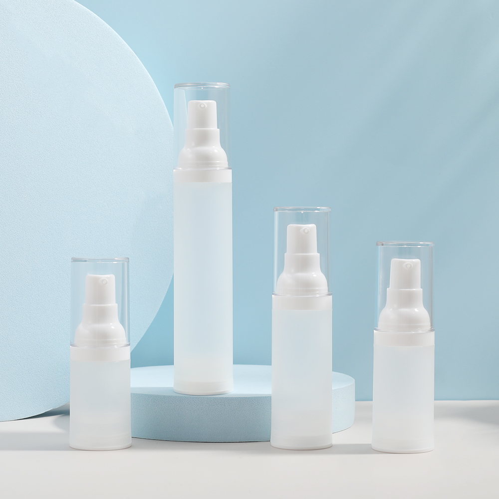 Customized Round Airless Plastic Cream Lotion Bottles
