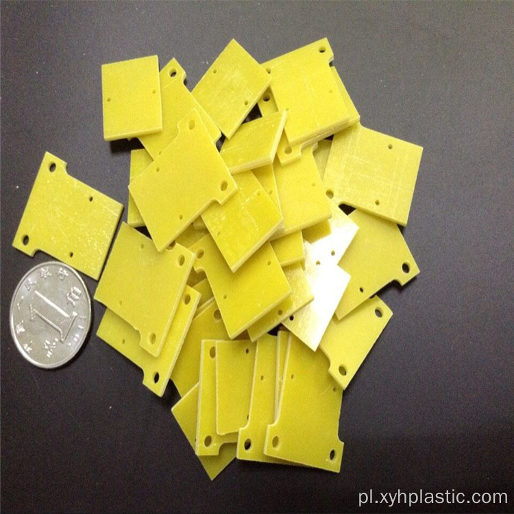 Żółta część maszyny epoksydowej CNC z materiału 3240