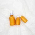 Oblique Shoulder Essential Oil Bottle Yellow Coating Essential Oil Bottle With aluminum dropper Manufactory