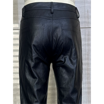 Cotton Rayon Herren Anti-Pilling Black Fashion Pu Hosen