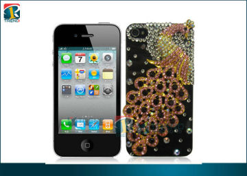 Special Elegant Crystal Bling Peacock Rhinestone Diamond Case For Iphone 4 / 4s