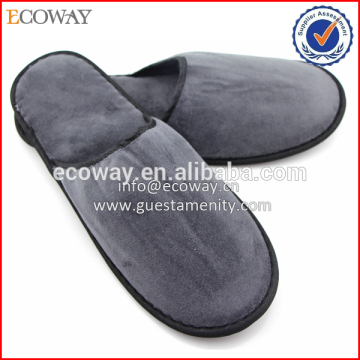 gray velour aviation slippers