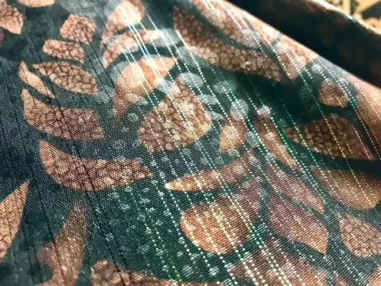 wool peach bronzing golden printing fabric