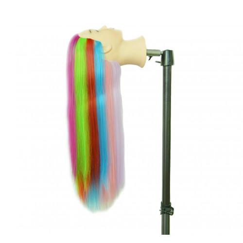 COLORFUL SYNTHETIC FIBER TRAINING MANNEQUIN HEAD FOR HAIRDRESSING CUTTING,BRAIDING,STYLING