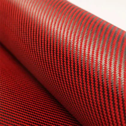 Coloured Twill Carbon Aramid Fibre Fabric Kevlar Roll