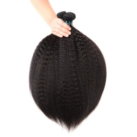 2021 Kinky Straight Human Hair Wefts Cuticle Align Raw Hair Bundles 100g Kinky Straight Brazilian Hair Bundles