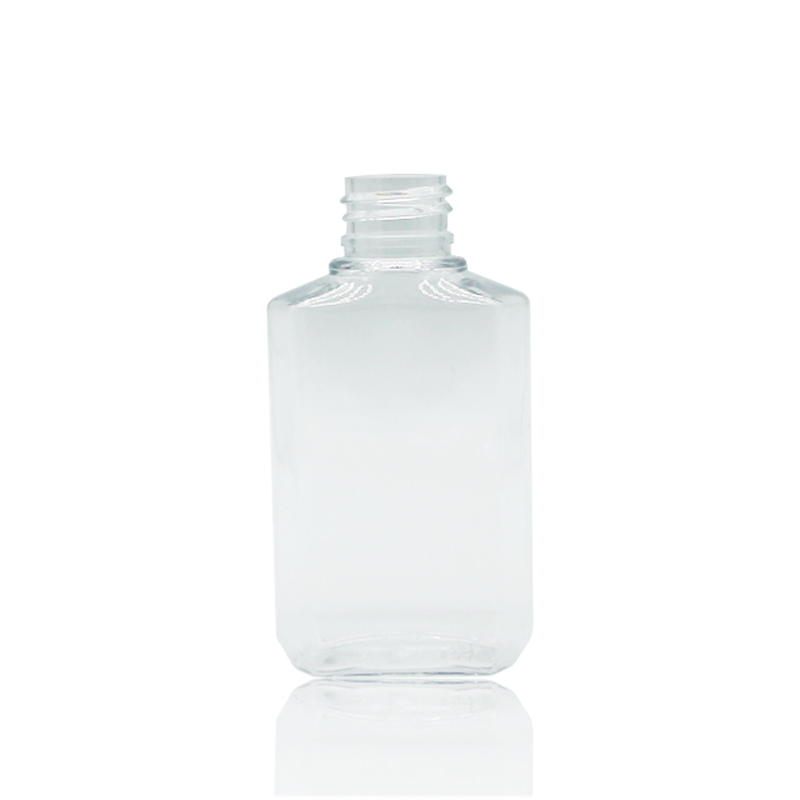 2oz 60ml oval plastflaska av klar PET