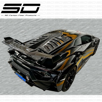 Latest Hura-can EVO Upgrade: STO Forged Carbon Rear Engine Lid 3K Twill Weave Wing