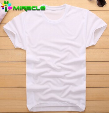 whosale cheap Blank soft touch 100% polyester sublimation T shirt 140g
