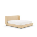 Dormitorio cama doble de madera sólida