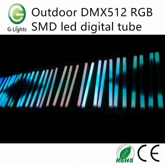 Outdoor DMX512 RGB SMD led digital tube