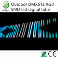 DMX512 al aire libre RGB SMD llevó el tubo digital