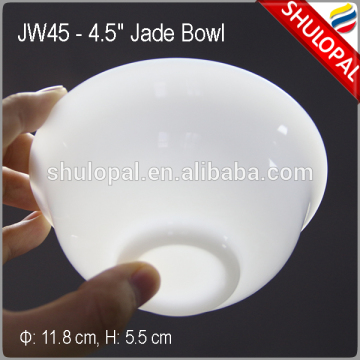 Heat resistant solid white Jade glass bowl