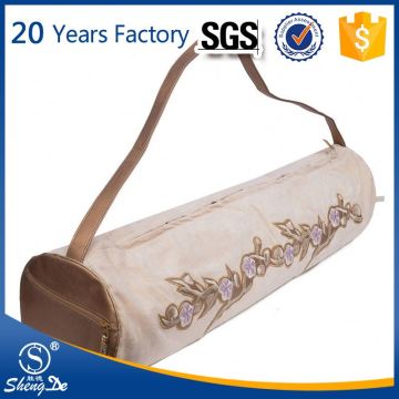 Wholesale High Quality Private Label Custom Printed Durable Cotton Yoga Mat Bag
