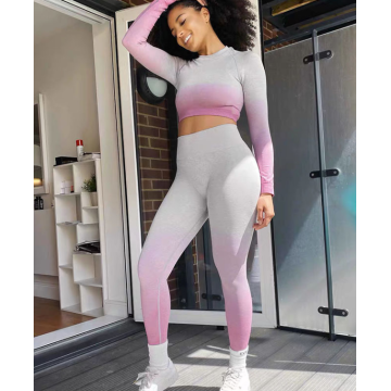 Women's Seamless Gradient Color Fitness suits