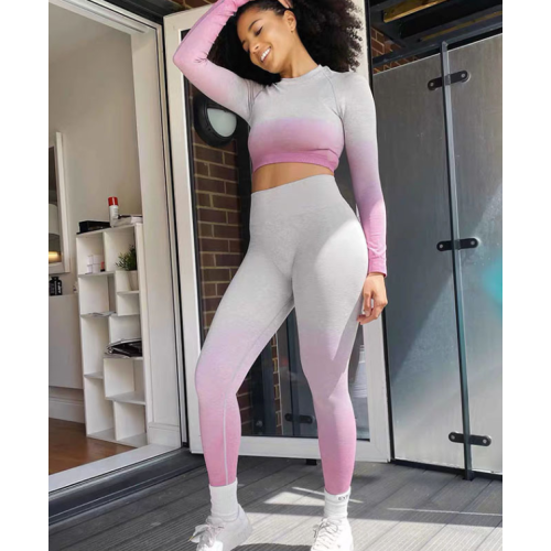 Women&#39;s Seamless Gradient Color Fitness Suits