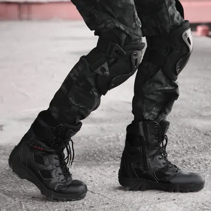 Large Size Autumn New High Top Martin Boots for Men - Tactical Outdoor Hiking Shoes