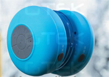 Blue Waterproof Wireless Bluetooth Shower Speaker For Htc / Sony / Iphone 5