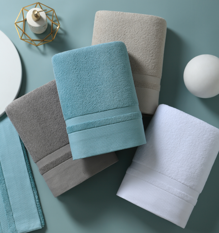 Hotel Style Wide Satin Edge Towels
