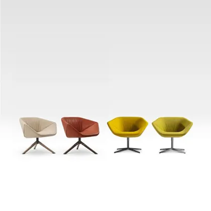 Metal Swivel Base Ella Easy Lounge Armchair