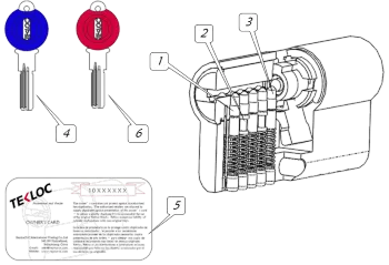 Computer Key Euro Cylinder 10pins
