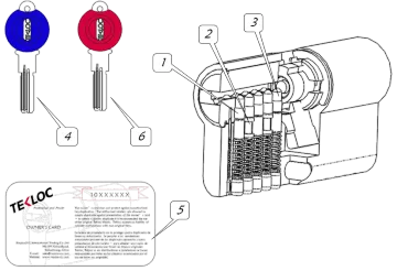 Computer Key Euro Cylinder 10pins