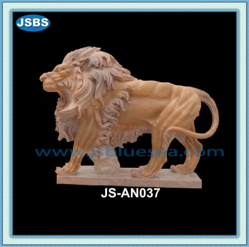 Hand Carved Outdoor Big Stone Lion Statue