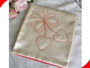 Unique Ladies Embroidery Grey Satin Personalized Handkerchi