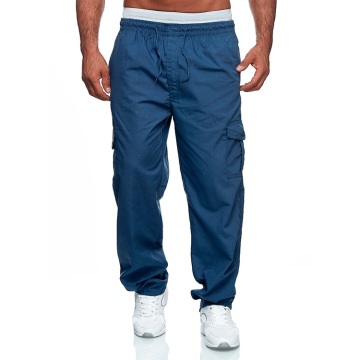 2025 Summer Men's Casual Outdoor Sport Stretch Waist Loose Cargo Pants with Multi Pockets
