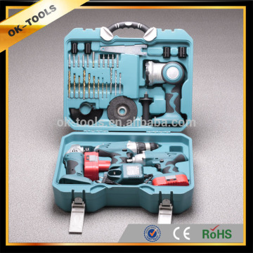 2014 new modern power tool sets 4 in 1 combo kit ( electric drill ,angle grinder,impact wrench, light )