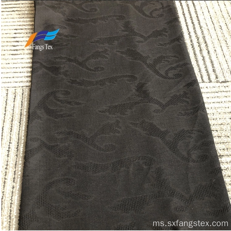 Fabrik Hitam 100% Polyester Nida Jacquard Bangladesh