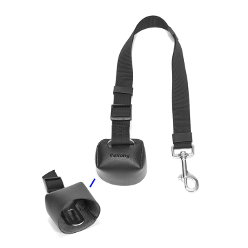 Car Seatbelt Dog Leash Black With Buckle Housing