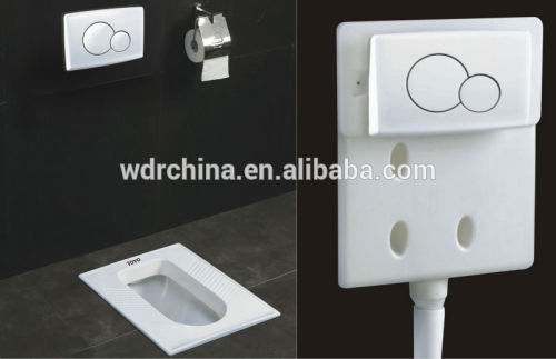 Made in China apply on squatting pan toilet wall plastic concealed cistern
