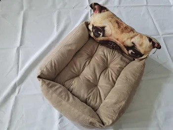 Cute Bulldog Print Pet Bed