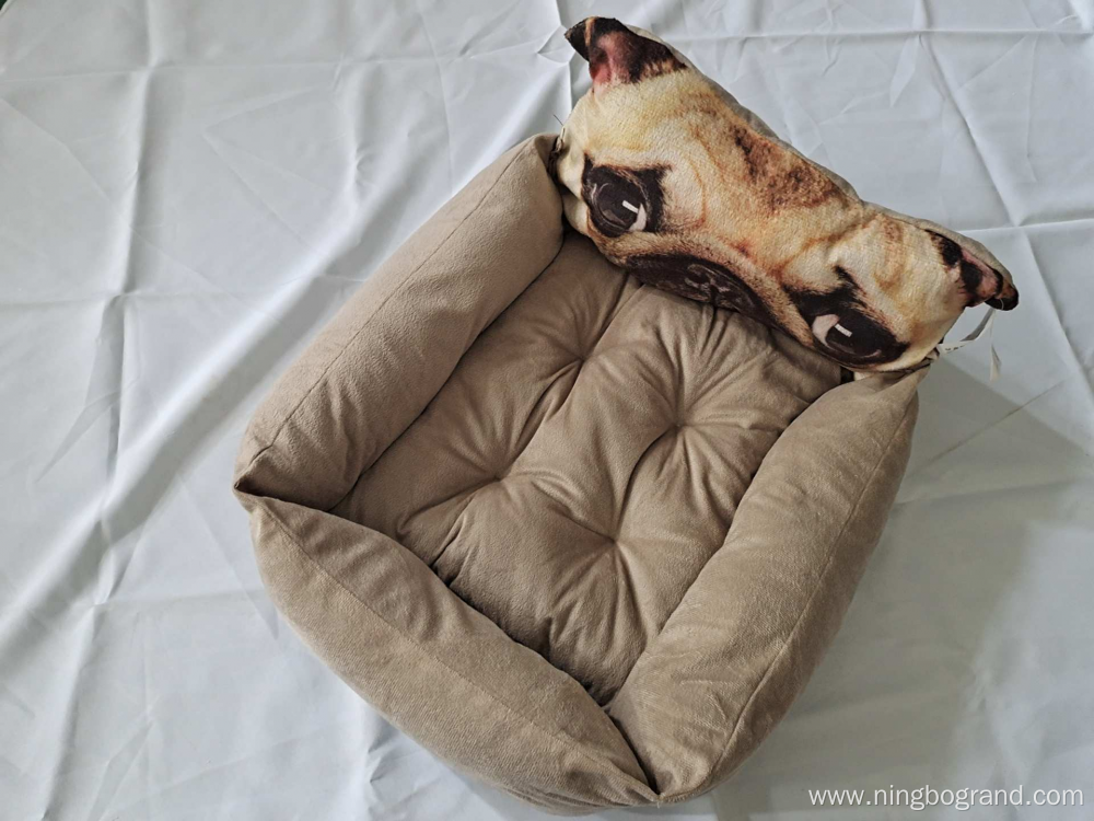 Cute Bulldog Print Pet Bed