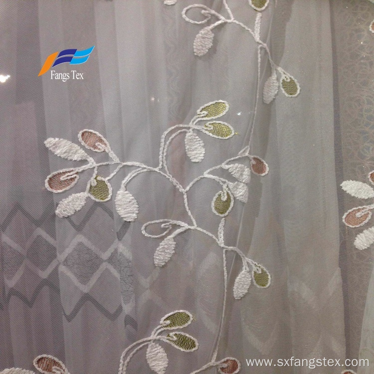 100% Polyester Embroidered Wide Voile Curtain Fabric