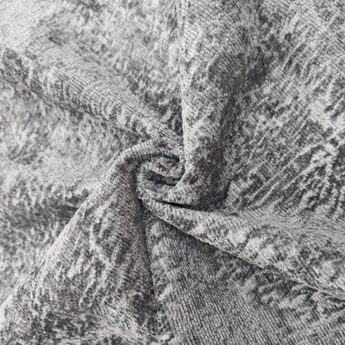 Μαύρο και άσπρο ύφασμα εσωτερικής διακόσμησης σενίλ