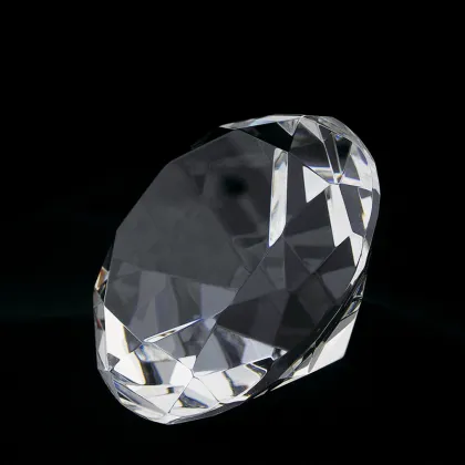 Wholesale 3 inch Sparkling Clear Glass Diamond Stone Paperweight