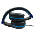 Cuffie con paraorecchie morbide regolabili con cavo stereo a colori personalizzati